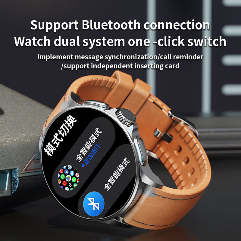 Round Screen Card Smart Watch – SIM Card, Bluetooth, Health Tracking, Stylish Design