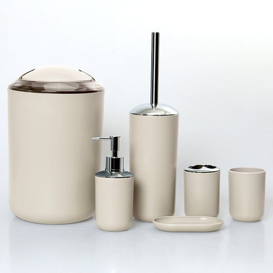 6-Piece Eco-Friendly Bath Kit Toiletries Set – Plastic Bathroom Essentials