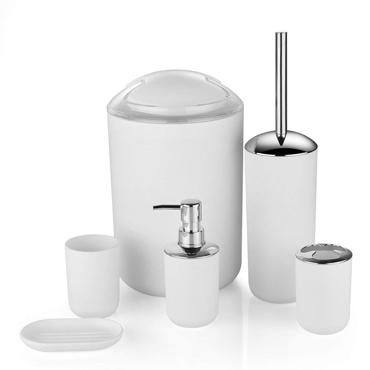 6-Piece Eco-Friendly Bath Kit Toiletries Set – Plastic Bathroom Essentials