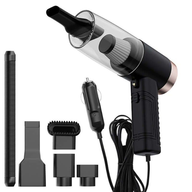 Powerful Mini Car Vacuum Cleaner – Dual-Purpose, Portable, High Suction