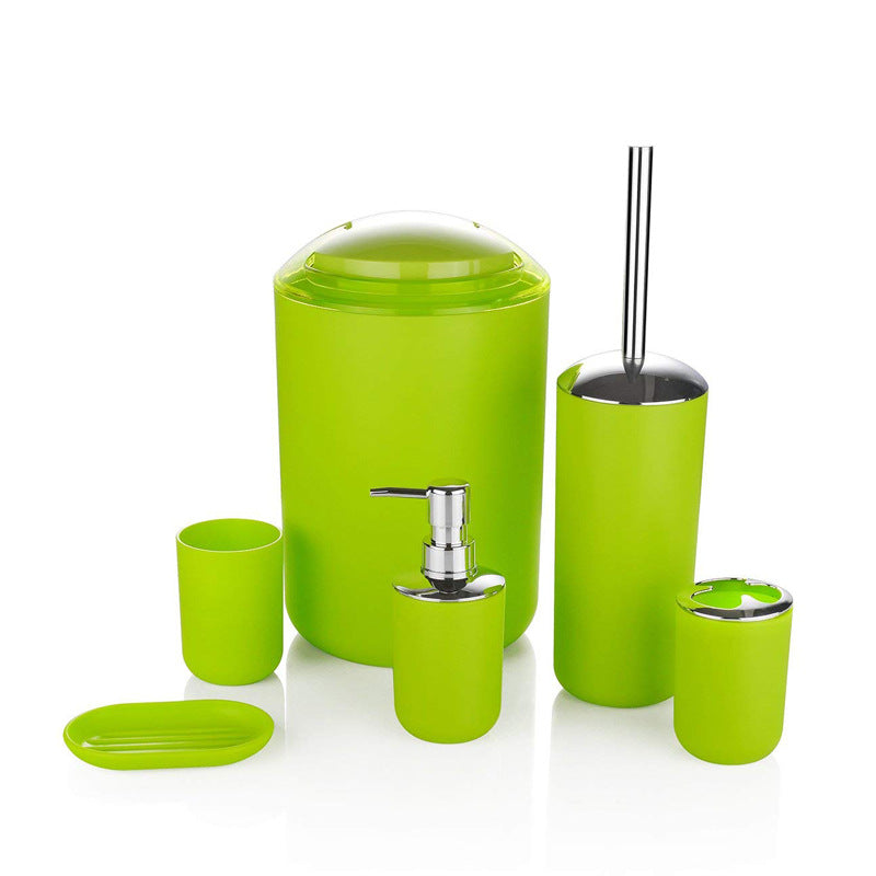 6-Piece Eco-Friendly Bath Kit Toiletries Set – Plastic Bathroom Essentials
