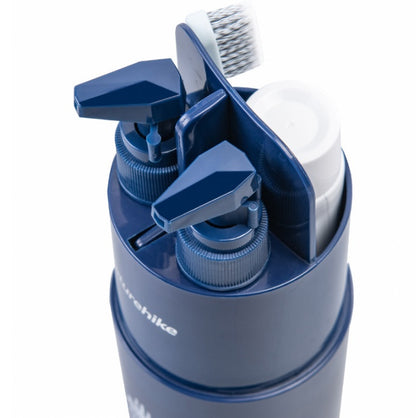 Travel Toiletries Set – 5-Piece Portable Kit with Cup, Mirror, Comb & Refillable Bottles