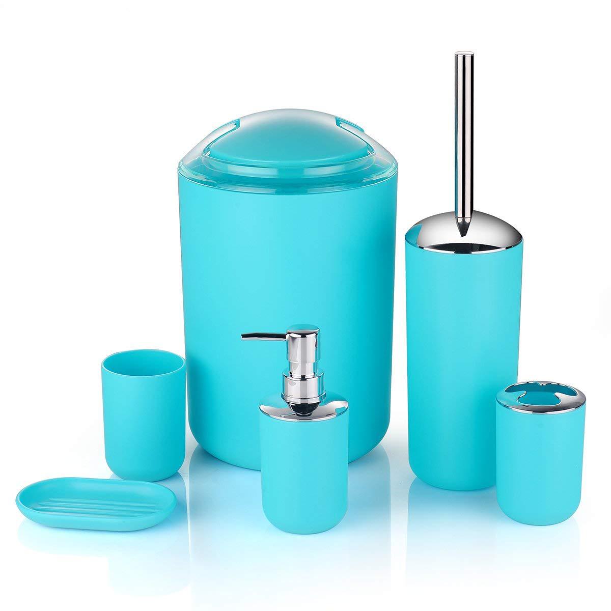 6-Piece Eco-Friendly Bath Kit Toiletries Set – Plastic Bathroom Essentials