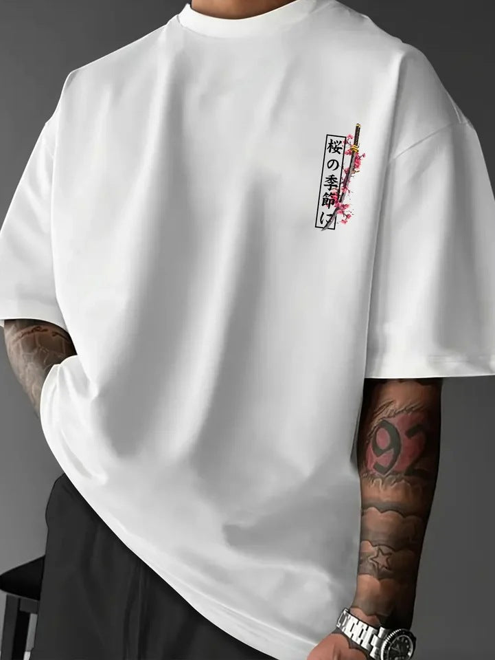 Men's Summer Loose-Fit Cotton T-Shirt – 4 Colors, Sizes XS–XXXL