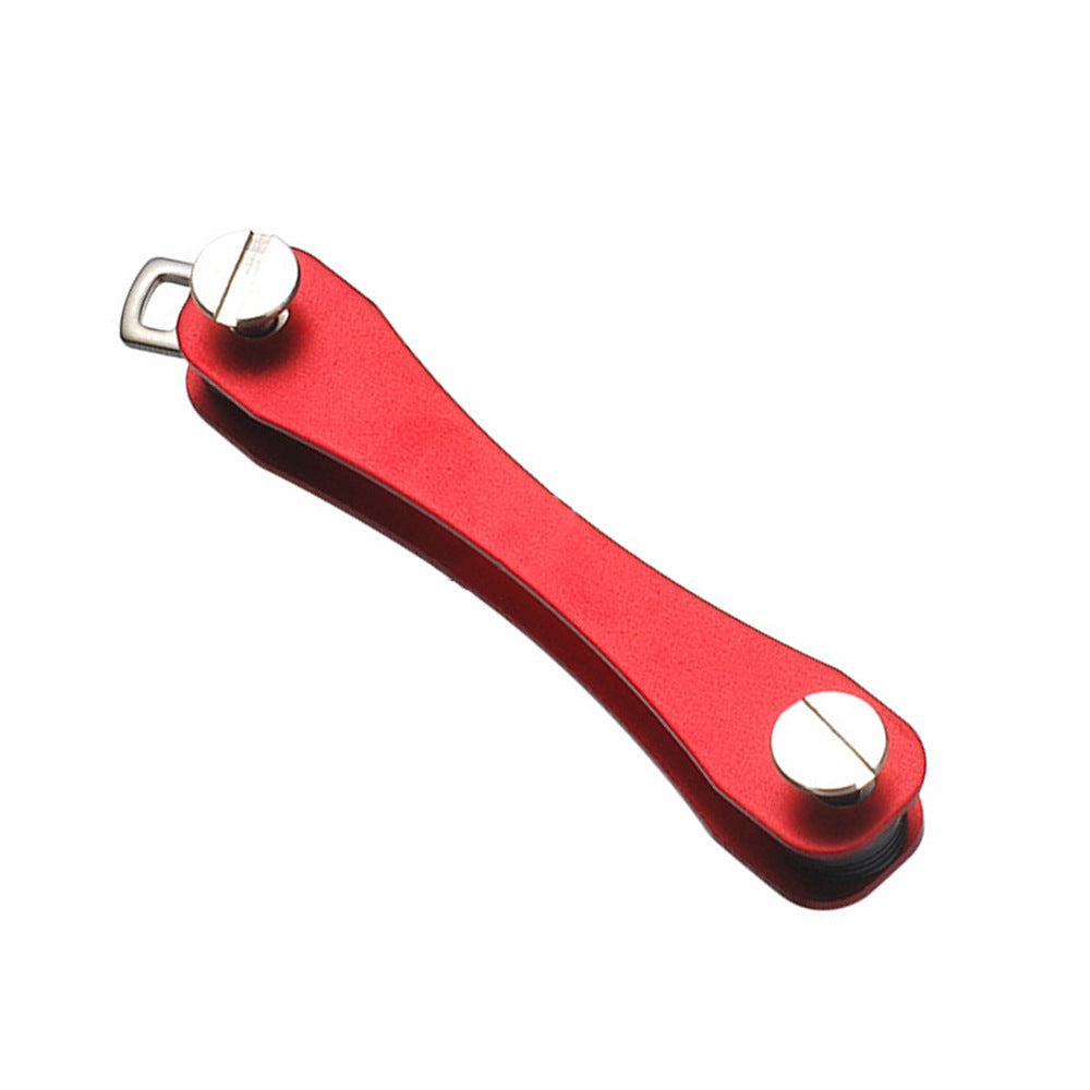 Compact Metal Key Holder Organiser – Modern Square Design, Silent & Slim EDC Keychain