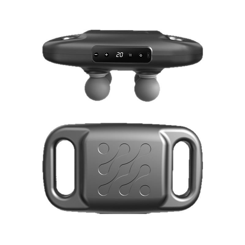 4-Head Electric Massage Gun – Low Noise, 5+ Speed Gears, LED Screen, 4 Colors