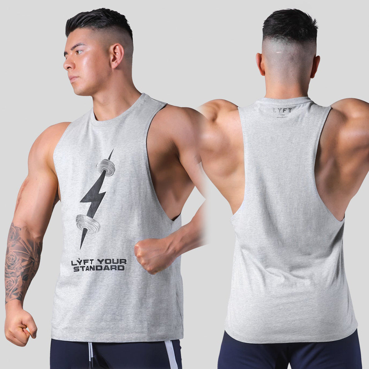 Men's Muscle Fitness Athleisure Tank Top – Breathable, Gym & Casual Wear