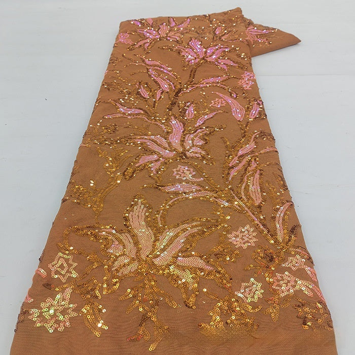 Two-Tone Iridescent Lily Sequin Stretch Mesh Lace Fabric – Dressmaking, Costumes & Crafts