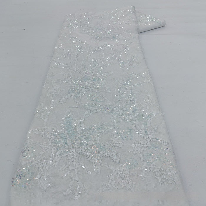 Two-Tone Iridescent Lily Sequin Stretch Mesh Lace Fabric – Dressmaking, Costumes & Crafts