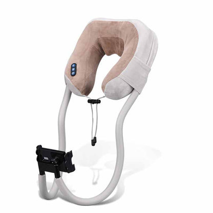Almohada de masaje en forma de U con soporte para teléfono móvil