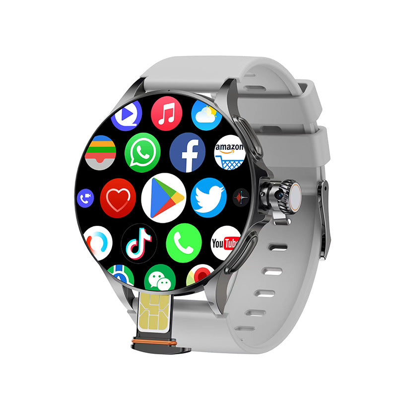 Round Screen Card Smart Watch – SIM Card, Bluetooth, Health Tracking, Stylish Design