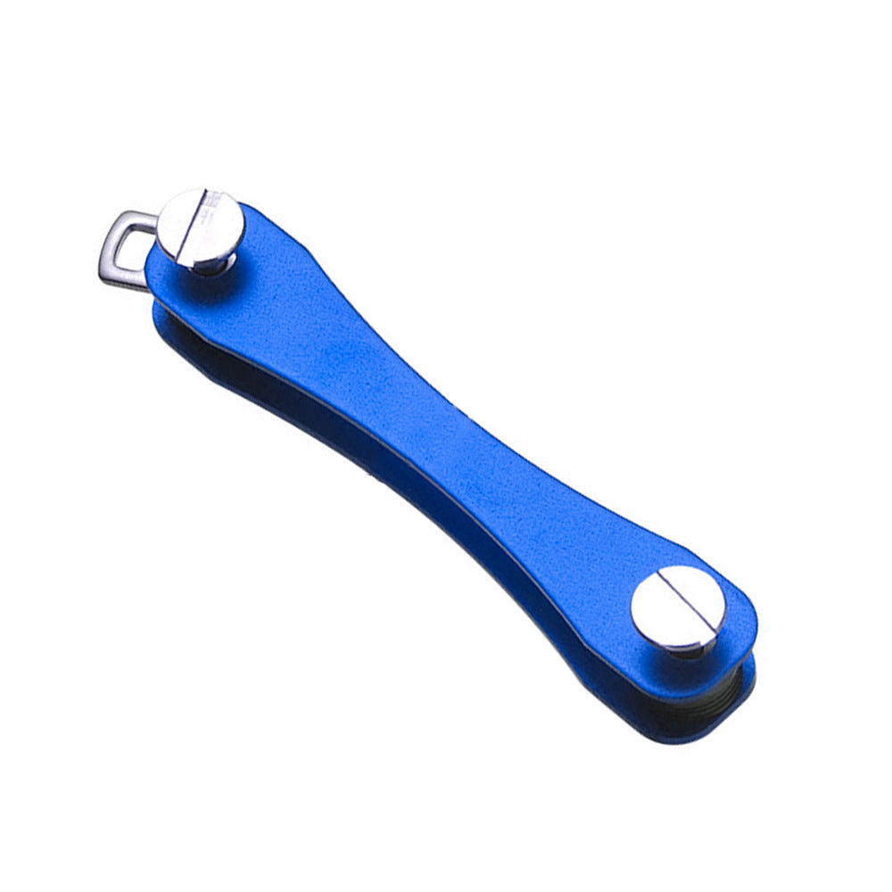 Compact Metal Key Holder Organiser – Modern Square Design, Silent & Slim EDC Keychain
