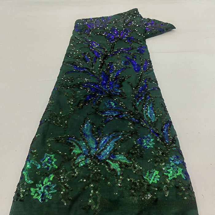 Two-Tone Iridescent Lily Sequin Stretch Mesh Lace Fabric – Dressmaking, Costumes & Crafts