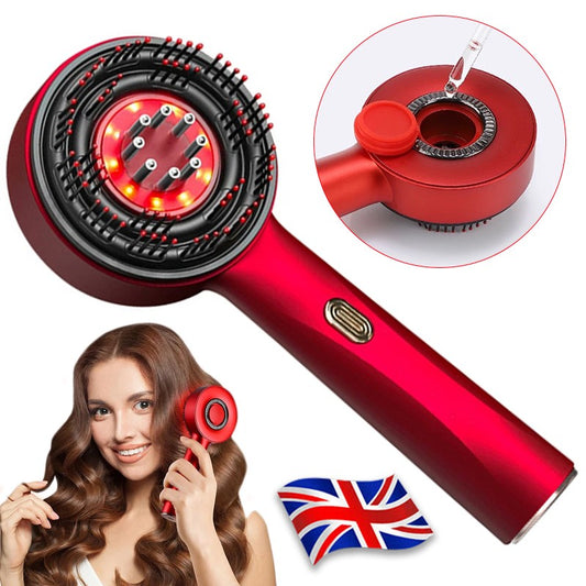 Electric Scalp Massage Comb with Red Light Therapy – Hair Growth, Vibration, USB Rechargeable