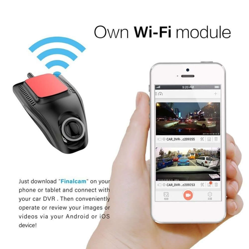 Small Eye WiFi Dash Cam – Full HD Car DVR Recorder with Night Vision & Loop Recording