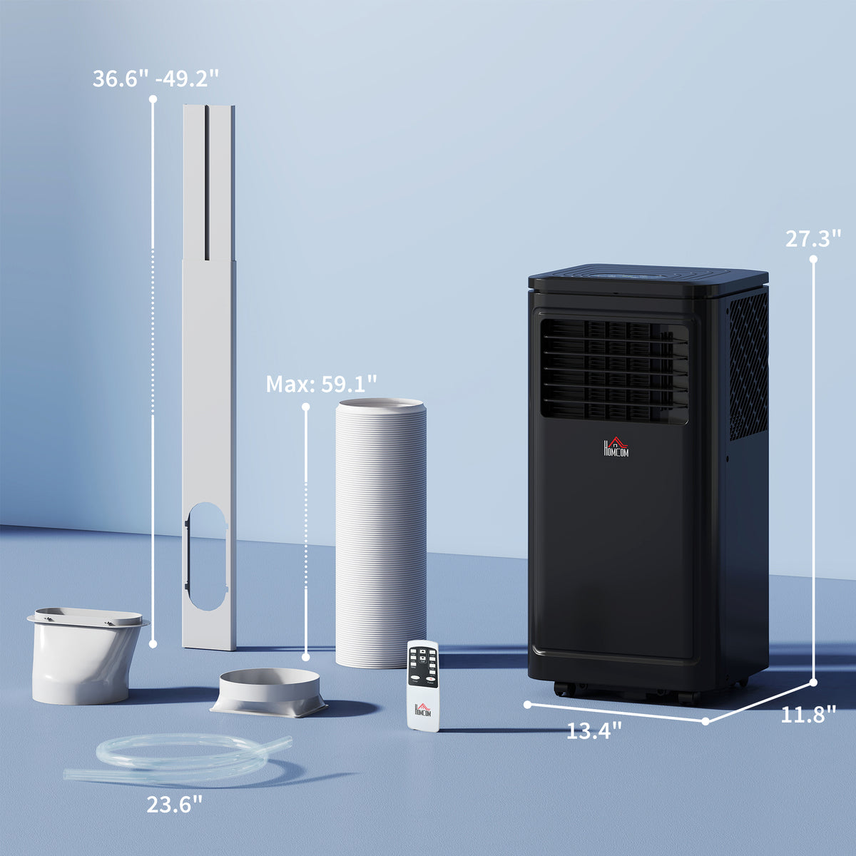 8,000 BTU Portable Air Conditioner with Remote – Cools Up to 344 Sq. Ft., Evaporative Cooler