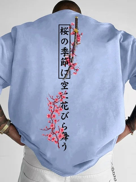 Men's Summer Loose-Fit Cotton T-Shirt – 4 Colors, Sizes XS–XXXL
