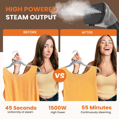 Standing Garment Steamer – Powerful, Fast Heat-Up, Wrinkle-Free Clothes in Minutes