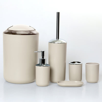 6-Piece Eco-Friendly Bath Kit Toiletries Set – Plastic Bathroom Essentials