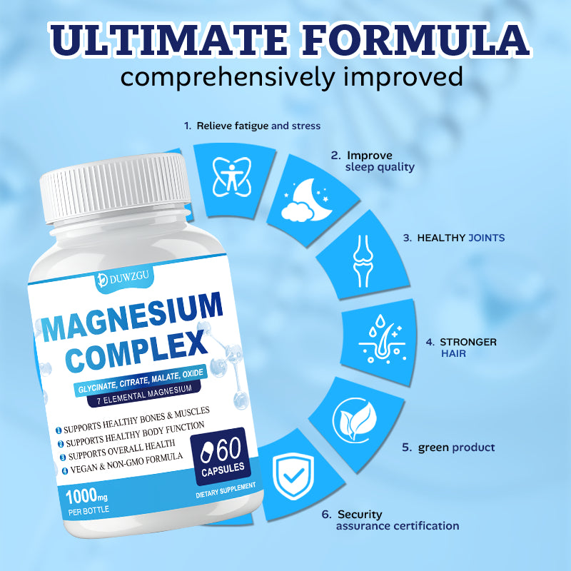 Magnesium Complex Capsules – 60 Capsules, Muscle, Sleep & Nervous System Support