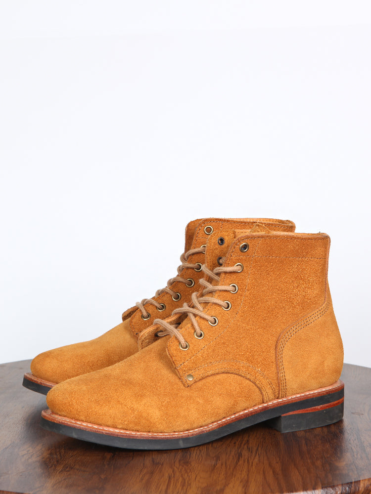 Vintage High Top Work Boots – Women's Genuine Leather, Wear-Resistant Rubber Sole