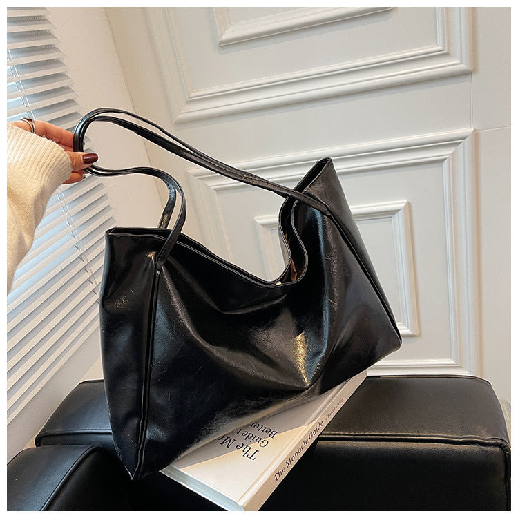 Women's Vintage PU Leather Tote Shoulder Bag – Large Capacity, 5 Colors