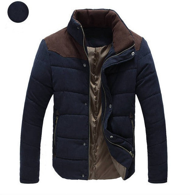 Men's Warm Casual Parka Windbreaker Jacket – Solid Color, Sizes M–4XL, 4 Colors