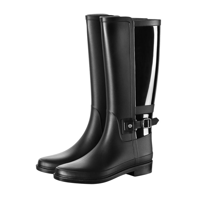 Women's Waterproof Rain Boots – Long Tube PVC, Pointed Toe, Sizes 36–39
