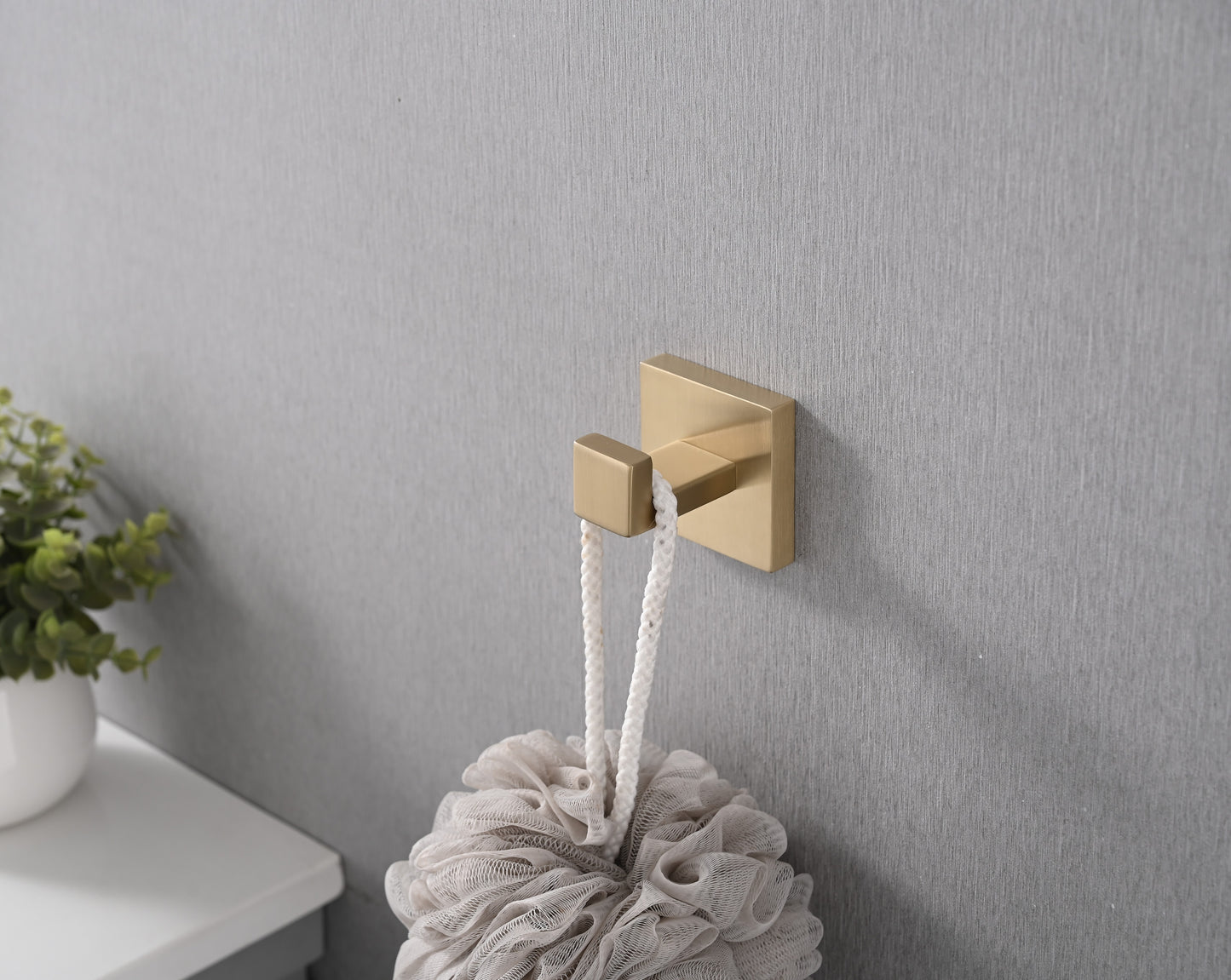 5-Piece Brushed Gold Bathroom Hardware Set – Stainless Steel, Rust-Proof, Wall Mount