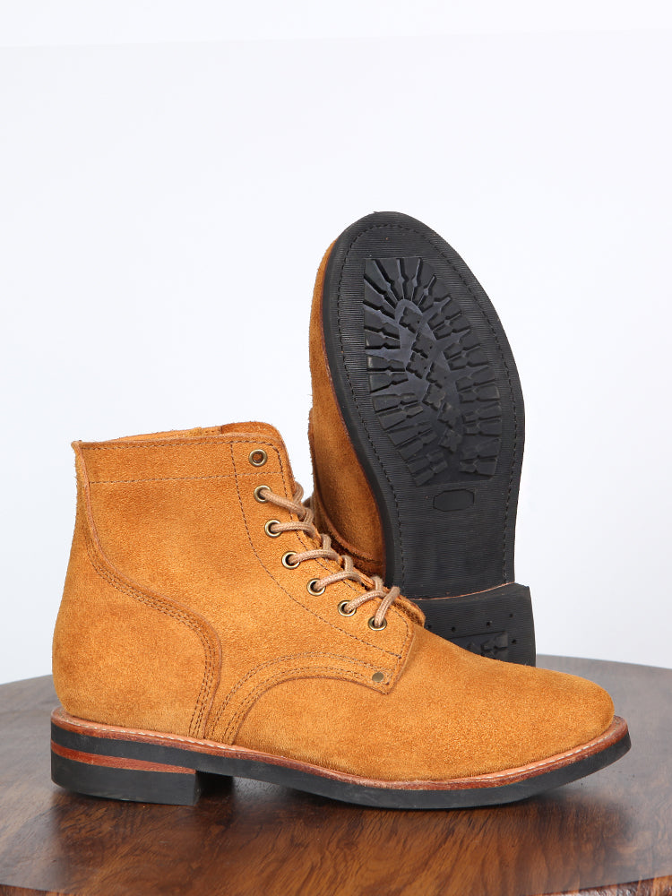 Vintage High Top Work Boots – Women's Genuine Leather, Wear-Resistant Rubber Sole
