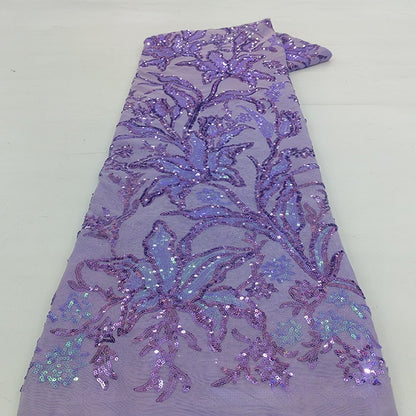 Two-Tone Iridescent Lily Sequin Stretch Mesh Lace Fabric – Dressmaking, Costumes & Crafts