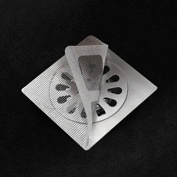 48-Pack Disposable Shower Drain Hair Catcher Stickers – Bathroom Tub & Sink Strainer Covers