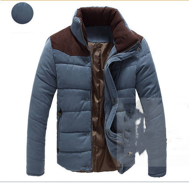 Men's Warm Casual Parka Windbreaker Jacket – Solid Color, Sizes M–4XL, 4 Colors