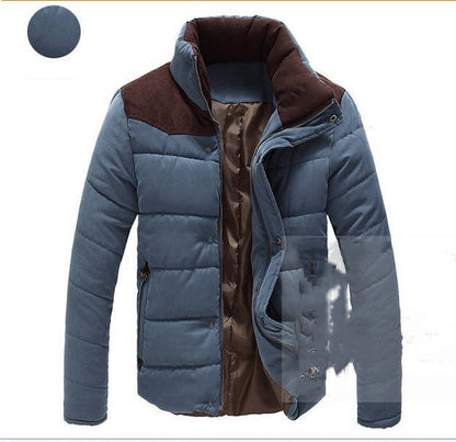 Men's Warm Casual Parka Windbreaker Jacket – Solid Color, Sizes M–4XL, 4 Colors