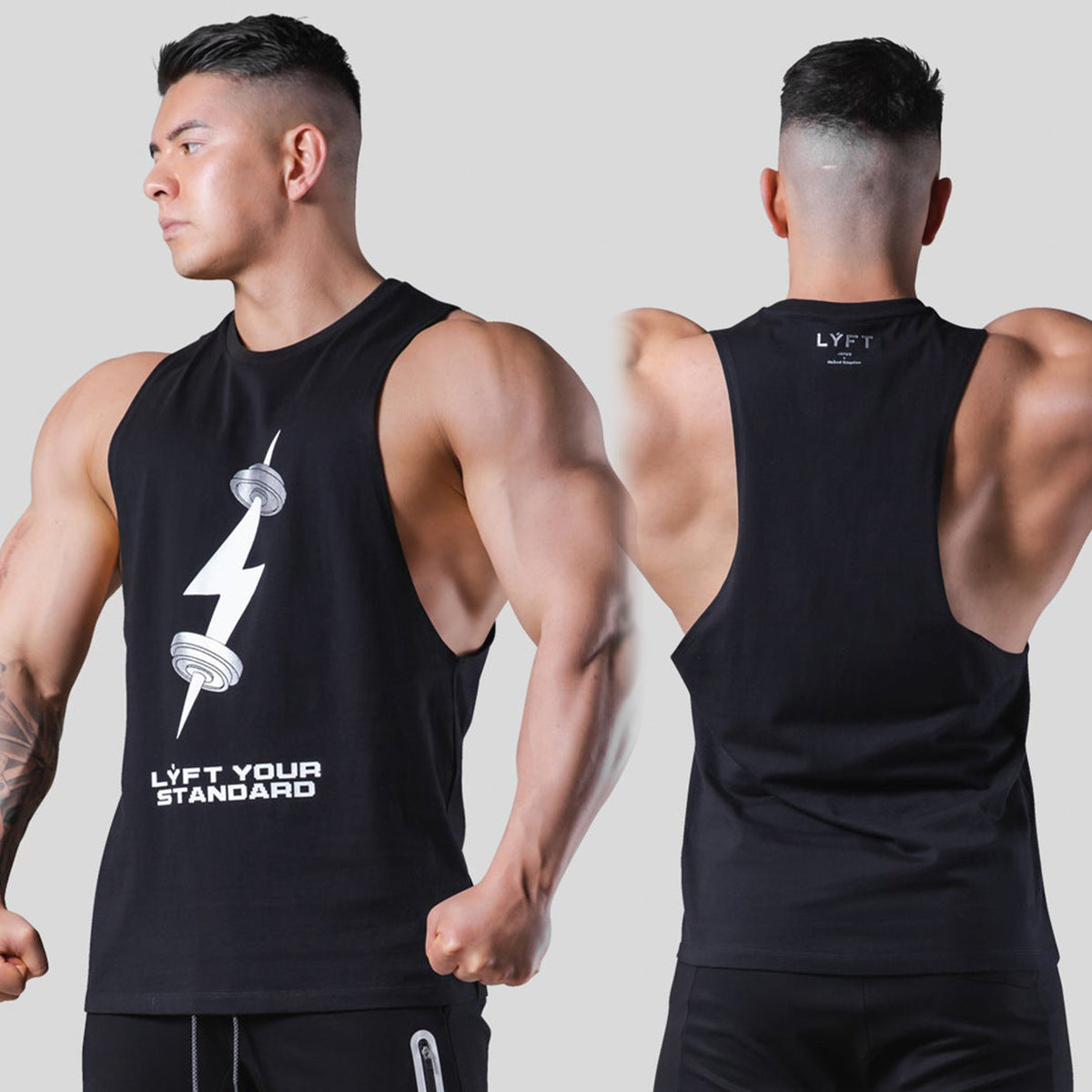 Men's Muscle Fitness Athleisure Tank Top – Breathable, Gym & Casual Wear