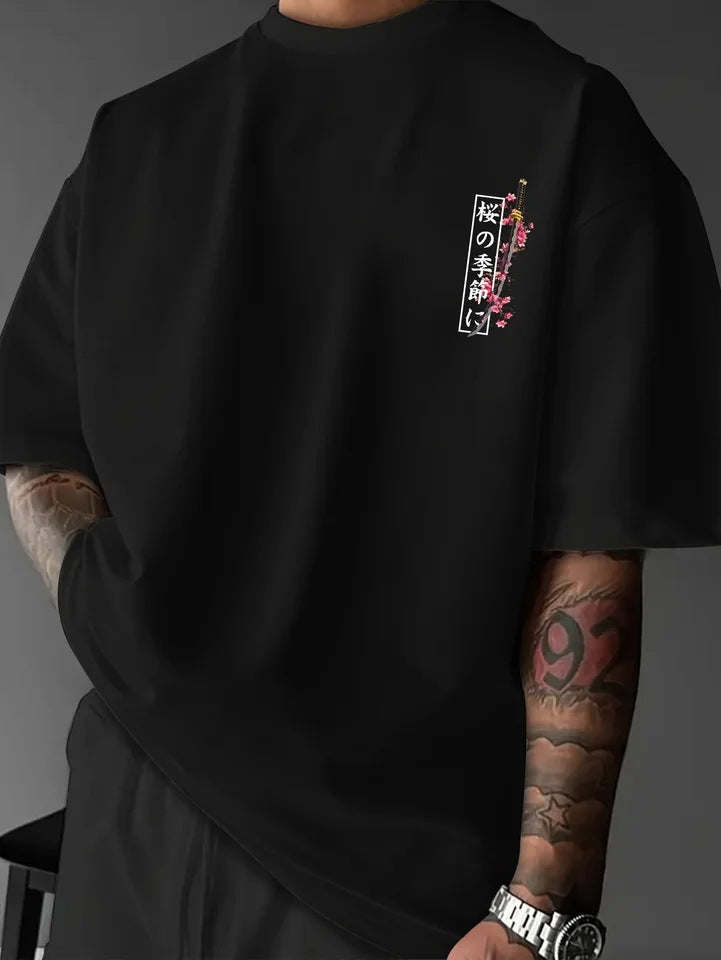 Men's Summer Loose-Fit Cotton T-Shirt – 4 Colors, Sizes XS–XXXL