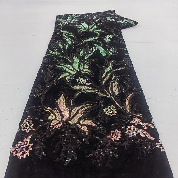 Two-Tone Iridescent Lily Sequin Stretch Mesh Lace Fabric – Dressmaking, Costumes & Crafts