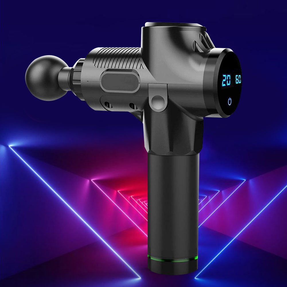 Professional Fascia Massage Gun – Brushless Motor, LCD Touch Screen, 24V
