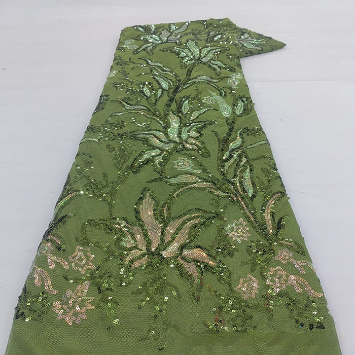 Two-Tone Iridescent Lily Sequin Stretch Mesh Lace Fabric – Dressmaking, Costumes & Crafts