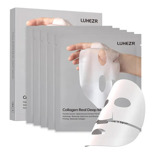 Collagen Deep Hydrating Face Masks for Women – 5 Sheets, Firmness & Elasticity