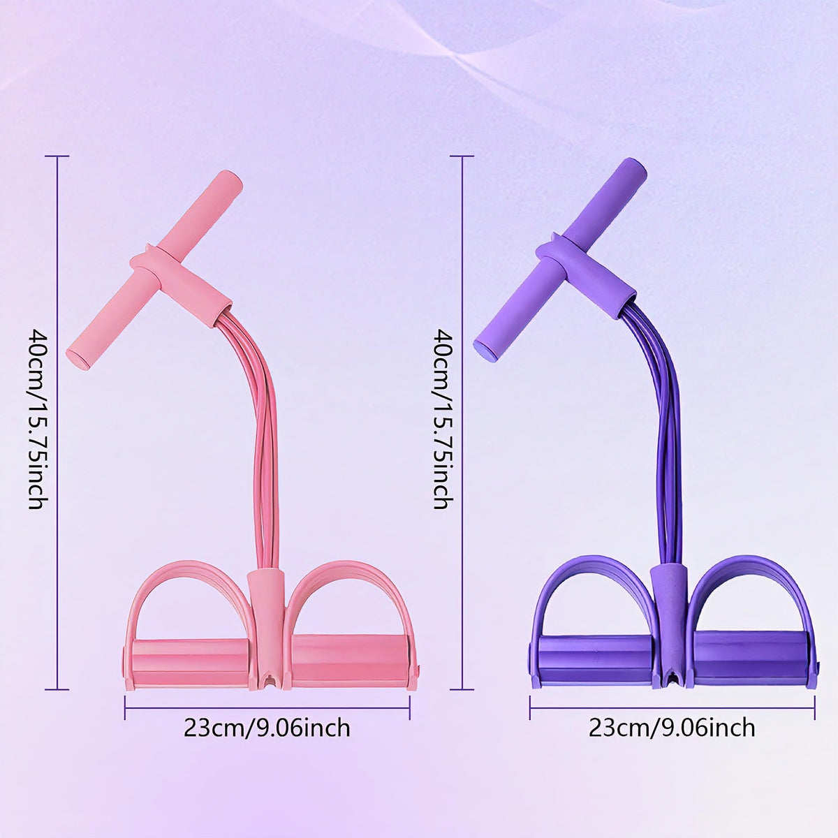 6-Tube Pedal Resistance Bands Set – Yoga, Stretching, Strength & Slimming Training