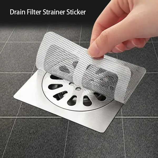 48-Pack Disposable Shower Drain Hair Catcher Stickers – Bathroom Tub & Sink Strainer Covers