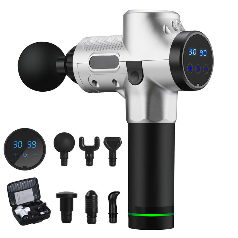 Professional Fascia Massage Gun – Brushless Motor, LCD Touch Screen, 24V