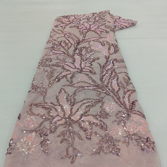 Two-Tone Iridescent Lily Sequin Stretch Mesh Lace Fabric – Dressmaking, Costumes & Crafts
