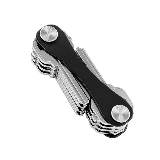 Compact Metal Key Holder Organiser – Modern Square Design, Silent & Slim EDC Keychain