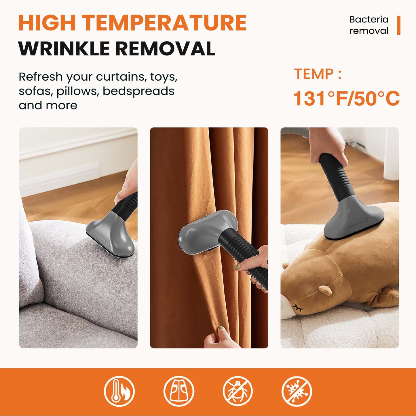 Standing Garment Steamer – Powerful, Fast Heat-Up, Wrinkle-Free Clothes in Minutes